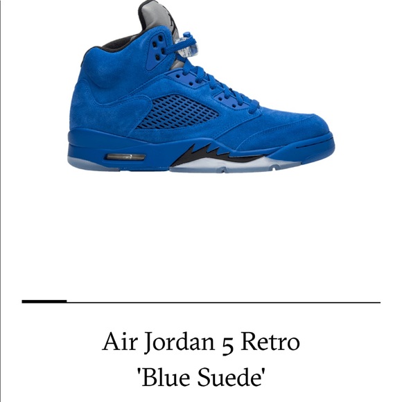 Jordan Retro 5 Blue Suede Men S Shoe Outlet Sale Up To 65 Off